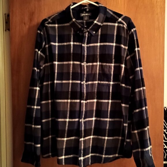 Eddie Bauer Plaid Flannel Shirt Long Sleeve Size Small - Picture 1 of 2
